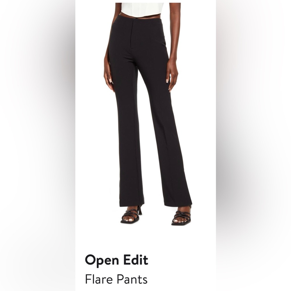 New Open Edit black flare pants. Size XS